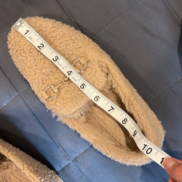 (2/$20) Furry beige slippers/loafers - Picture 6 of 8